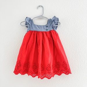 Baby Gap Red and Denim Dress